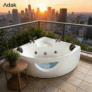 Freestanding Portable Acrylic Triangle Bathtub