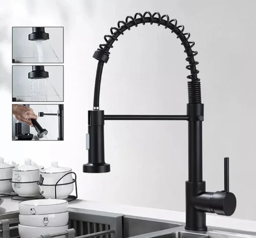 Single Handle Ergonomic Pull Out Kitchen Faucet