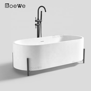 Composite Resin Stone Hot Tub Solid Surface Bath Tub Villa 67 inch