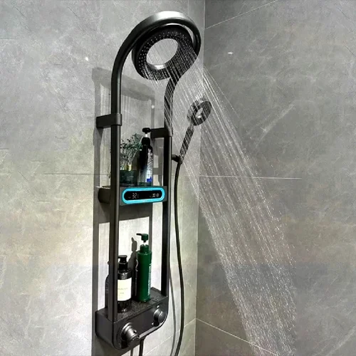 Round Classic Heavy Duty Brass Shower Set