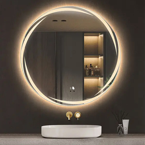 Factory Espejo Inteligente Frameless Round Smart Bathroom Mirror Wall Mounted Makeup Mirror With Led Light