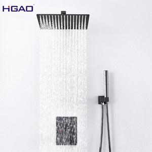 Modern Single-Handle Hotel Bathroom Shower Set Black Smart 3-Function