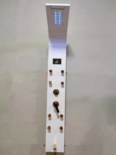 NextGen White Stainless Steel Shower Panel