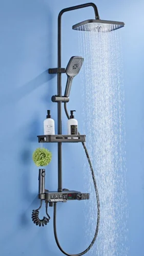 4 Function Digital Stainless Steel Shower Set