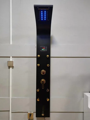 Black Stainless Steel Matt Shower Panel