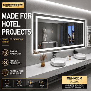 Large Rectangle Smart Anti Fog LED Makeup Mirror