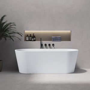 Artificial Marble Soaking Bathroom Tub In Matt 160cm Size