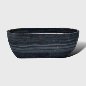 Freestanding Solid Stone Bathtub Seamless Matte Finish Durable Modern 190cm