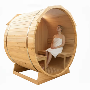 Traditional Finnish Dry Outdoor Cedar Sauna