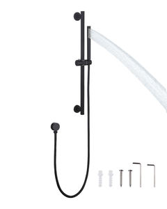 Matte Black Stainless Steel Thermostatic Faucet Slide Bar