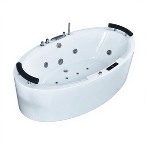 China Jacuzzi Acrylic Freestanding Indoor Soaking Bathtub