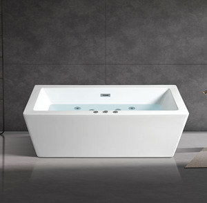 Modern Acrylic Freestanding Whirlpool Bath Tub