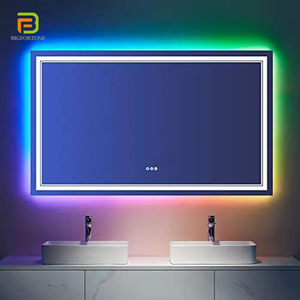 Anti-fog Smart Mirror Frameless Wall RGB Colorful Led Light