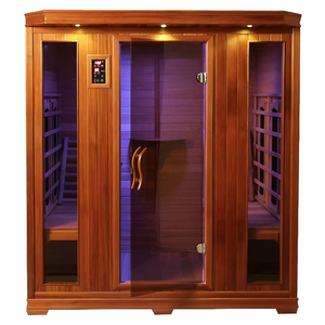 Modern 4-Person Canadian Cedar Wood Infrared Sauna Room