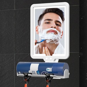 MoonlitGlow Heated Wall Mounted Rechargeable Mirror