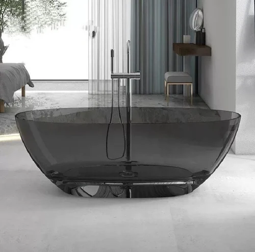 Round Hydrotherapy Acrylic Freestanding Bathtub