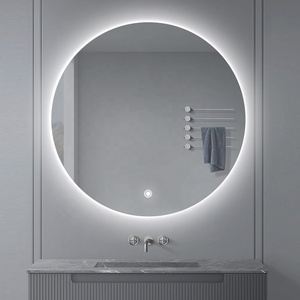 New Design Bathroom Decor Frameless Round Smart Led Makeup Vanity Mirror Pocket Led Mirror Espejo