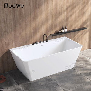 Solid Stone Bathtub Modern Bathroom Matt Artificial Marble