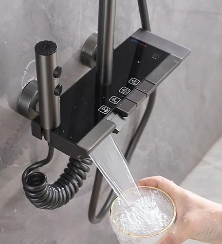 Brass Square Shower Set valve detail