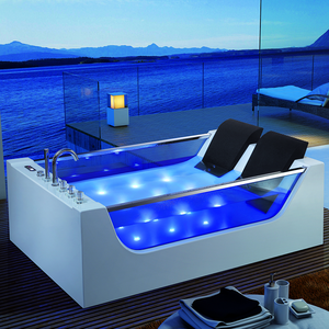 Whirlpool Massage Spa Tub with Transparent Glass