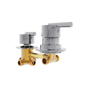 Proway Outlet Brass Mixing Valve Diverter Thermostatic Brass Shower Set