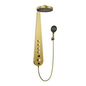Luxury Large Brushed Brass Thermostatic Rainfall System